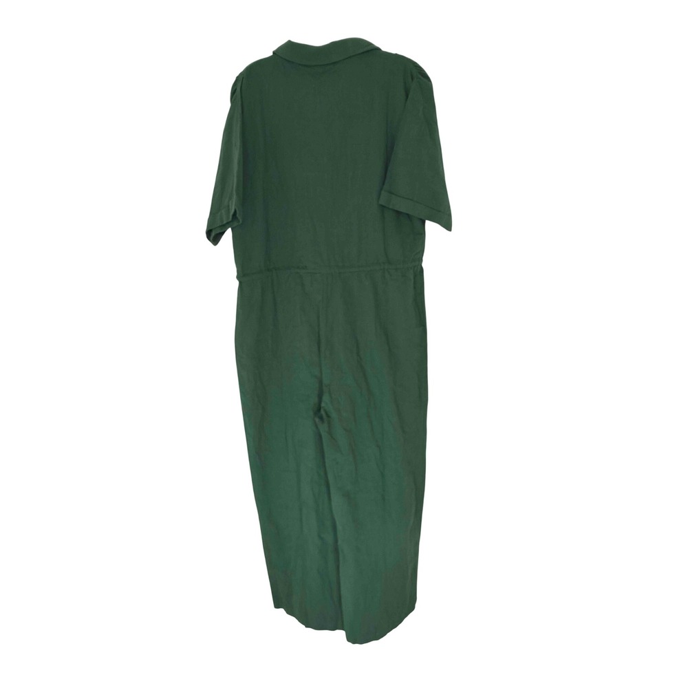Baltic Borm Hemming Jumpsuit Greem Short Sleeve Button Up Lightweight Medium - Picture 12 of 16